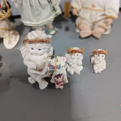 DREAMSICLES CHERUBS, WIMBLEDON DOLL BY LEXINGTON HALL AND 2 INFINITY ANGEL DOLLS