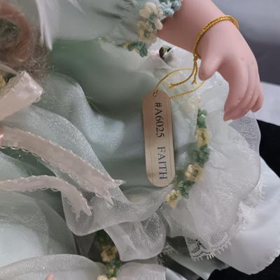 3 PORCELAIN WIMBLEDON ANGEL DOLLS BY LEXINGTON HALL