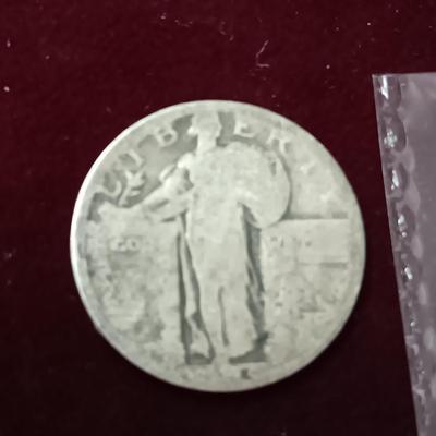 2 EARLY STANDING LIBERTY SILVER QUARTERS