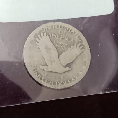 2 EARLY STANDING LIBERTY SILVER QUARTERS