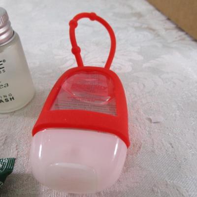 Sale Photo Thumbnail #57: 4 bars Ivory soap, hand sanitizer with purse hanger, Grove Co. Handcrafted soap bar-peppermint, Rose body lotion by Bath & Body Works, 2 tubes hand cream, green tea body wash