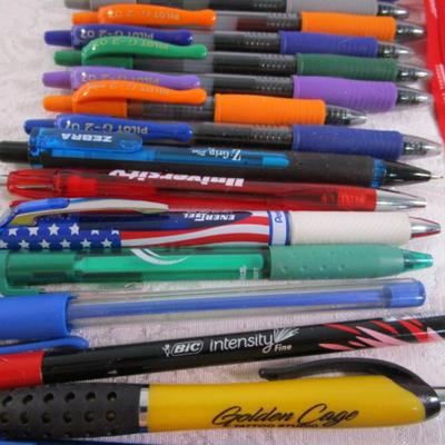 Sale Photo Thumbnail #77: 3 Lanyards, soft small football, pens, pencils, 2 carry straps, magnet, décor beads, earphones, staples, 11-in-1 wallet survival tool, clear bag, see pictures