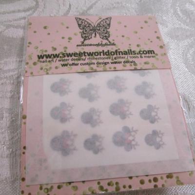 Sale Photo Thumbnail #87: Stickers, rubber stamp, ornament, small picture frame, Minnie Mouse sunglasses, jeans extenders, scrapbooking supplies, necklace extenders, fingernail stickers, see pictures