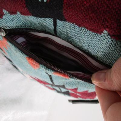 Sale Photo Thumbnail #189: Gun area zipper to zipper is 9" & top zipper to bottom of gun area is 9", purse is 12" across x 12" tall x 4-1/2" wide
