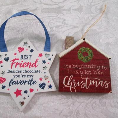 Sale Photo Thumbnail #265: New Gingerbread vase with flowers, small Christmas stocking, bookmark, Schleich  horse, hanger extenders, house ornament, star ornament, new extending back scratcher, Thermopro TP50 Digital hygrometer & indoor thermometer