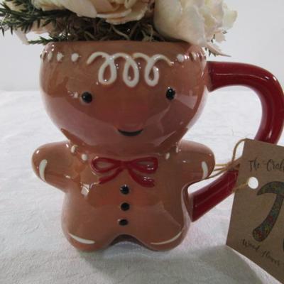 Sale Photo Thumbnail #269: New Gingerbread vase with flowers, small Christmas stocking, bookmark, Schleich  horse, hanger extenders, house ornament, star ornament, new extending back scratcher, Thermopro TP50 Digital hygrometer & indoor thermometer