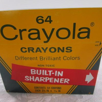 Sale Photo Thumbnail #461: Chalk is 12 sticks each (one box is white chalk, the other is colored), 64 pk of Crayola Crayons with sharpener