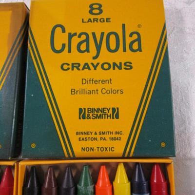 Sale Photo Thumbnail #479: Jumbo Crayons have 8 per box, Chalk is 12 sticks each (one box is white chalk, the other is colored),