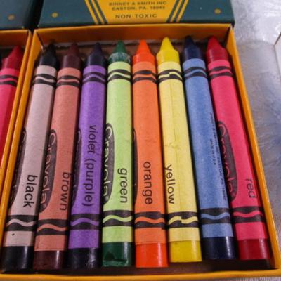 Sale Photo Thumbnail #480: Jumbo Crayons have 8 per box, Chalk is 12 sticks each (one box is white chalk, the other is colored),