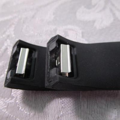 Sale Photo Thumbnail #567: width at connection piece to watch is 13/16", (one half of band is 5-7/8" long, the other is 3-1/2" long), see pictures