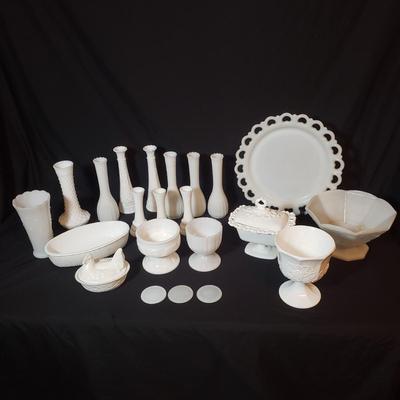 22 Piece Milk Glass (LR-KD)