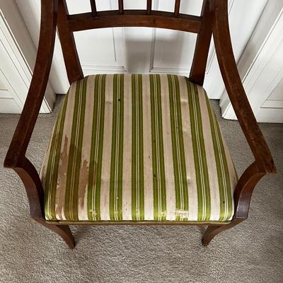 M495 Antique Italian Neoclassical Style Arm Chair As Is