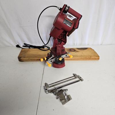 Trio of Chainsaw Sharpeners Including Chicago Electric & Sears Clamp-On File-N-Guide (SF-JS)