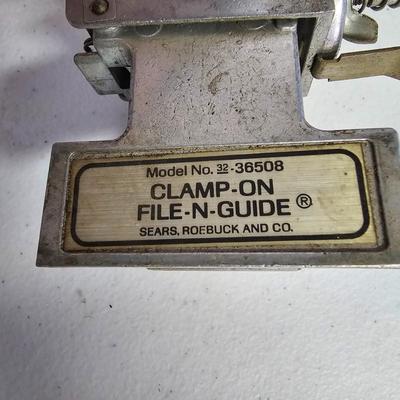 Trio of Chainsaw Sharpeners Including Chicago Electric & Sears Clamp-On File-N-Guide (SF-JS)