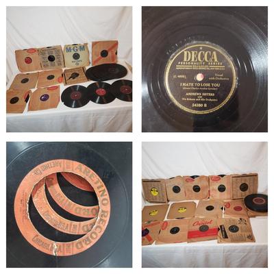 Vintage 78 Records-RCA, Victor, Aretino, Columbia and More (LR-KD)