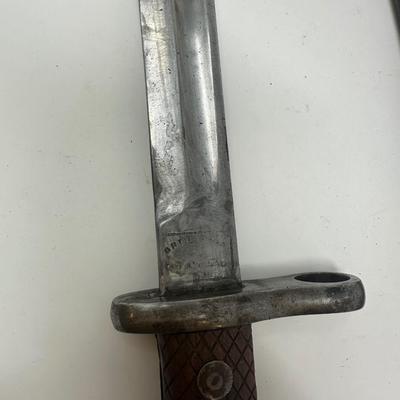 Sale Photo Thumbnail #291: WWI marked by “Arilleria Nacional Toledo”. 15.75” blade and 20.5” overall