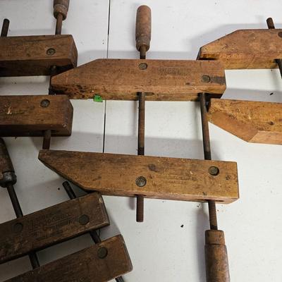 Set of Jorgensen Wood Adjustable Hand Clamps (SF-JS)
