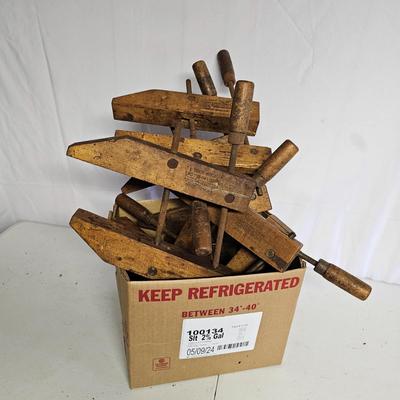 Set of Jorgensen Wood Adjustable Hand Clamps (SF-JS)