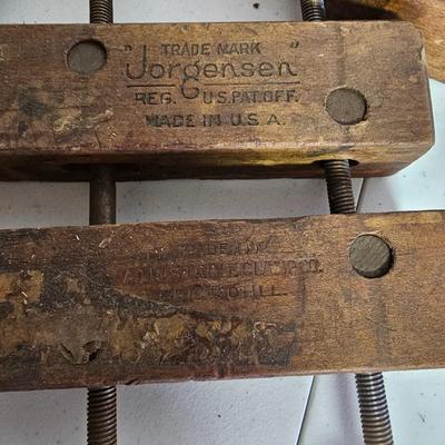 Set of Jorgensen Wood Adjustable Hand Clamps (SF-JS)