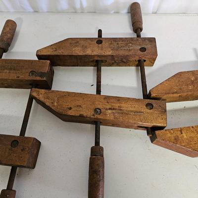Set of Jorgensen Wood Adjustable Hand Clamps (SF-JS)