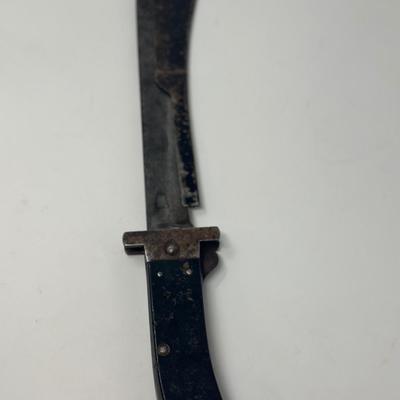 Sale Photo Thumbnail #311: Original WWII US Pilot's folding survival machete.
Overall length 15 1/2”