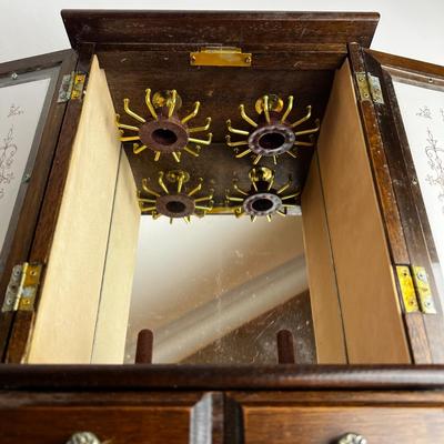 PR517 Vintage Miniature Wardrobe Jewelry Cabinet