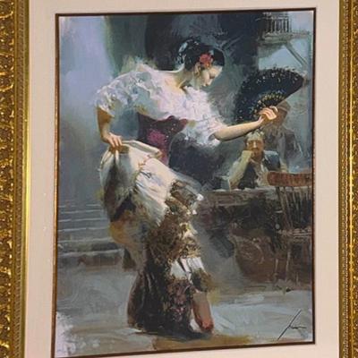Pino Daeni – “The Dancer” – Original Oil on Canvas – Signed, Framed, with COA