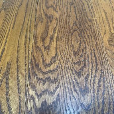 Solid Oak Pedestal Dining Table with Six Windsor Chairs