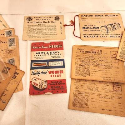Lot #76 WWII Ration Books & Ephemera - Good Dealer Lot