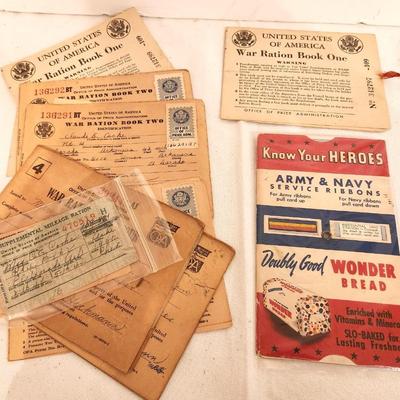 Lot #76 WWII Ration Books & Ephemera - Good Dealer Lot