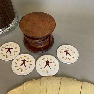 K1005 Coasters & Coaster Holder Lot