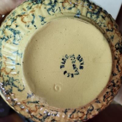 Red Wing Ware Saffon Spongware Bowl 1937 Lampert Yards Inc. 50th Anniversary