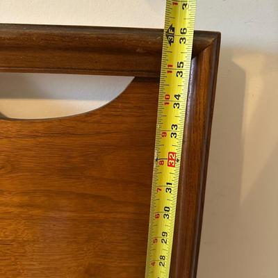 Bassett “Mayan” Mid Century Modern Highboy Vintage Dresser & Headboard