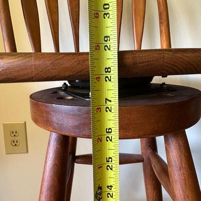 Pair of Wooden Swivel Bar Stools – 29” Seat Height