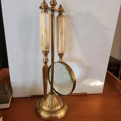 Bombay Desk Set Letter Opener & Magnifing Glass