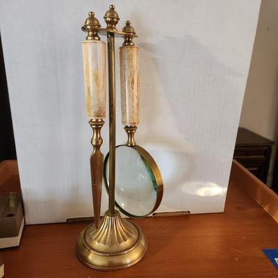 Bombay Desk Set Letter Opener & Magnifing Glass