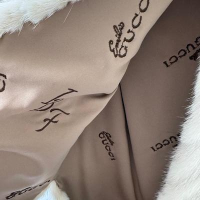 Sale Photo Thumbnail #56: Emilio Gucci Vintage Blond Mink Ladies Fur Coat tagged with Herberts of San Francisco White Fur is in great condition, satin  lining has a rip. Contrast lapel and pockets.I have no proof, that this is a real Gucci, there is no serial number as the jacket 