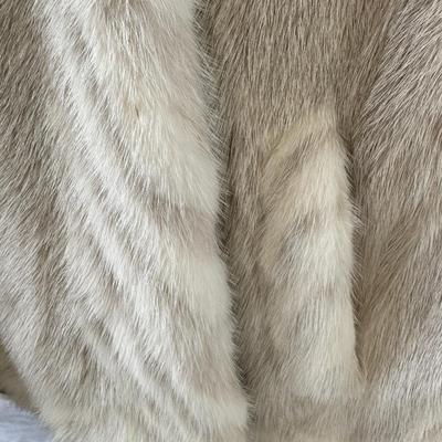 Sale Photo Thumbnail #54: Emilio Gucci Vintage Blond Mink Ladies Fur Coat tagged with Herberts of San Francisco White Fur is in great condition, satin  lining has a rip. Contrast lapel and pockets.I have no proof, that this is a real Gucci, there is no serial number as the jacket 