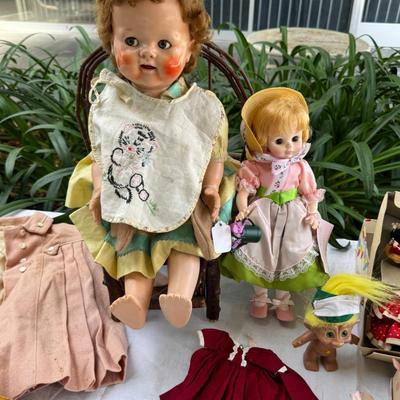 Sale Photo Thumbnail #69: Boudoir cat doll, Ideal doll, 1950s children's clothes