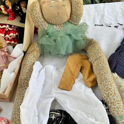 Sale Photo Thumbnail #78: Boudoir cat doll, Ideal doll, 1950s children's clothes