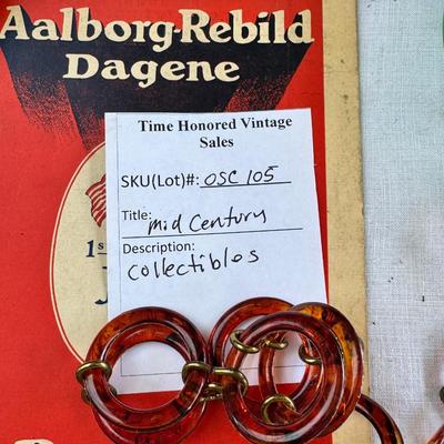 Sale Photo Thumbnail #89: silk scarves, Ceramic Toby, TY Ginger bear, 1940s crib, 1940s shoe horns, vintage containers.
