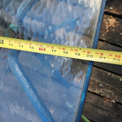 Round Patio Table 4 Chairs Umbrella Side Table 40" Diameter Side Table 20x20