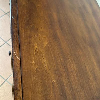 Wooden Media Console / Credenza with Glass Doors and Drawers
