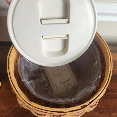 2 Vintage Longaberger Baskets w Lids 2002 1 with cooler