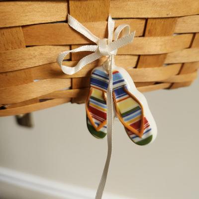 Lot Longaberger Baskets Summer Stripe ,Sunny Day Tote Bag