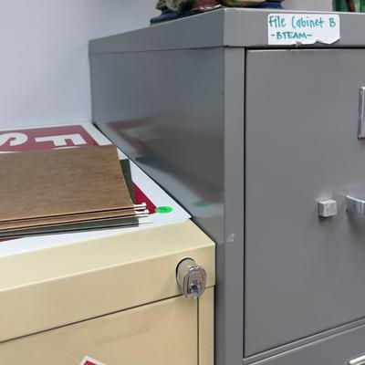 Gray Letter Size Metal File Cabinet