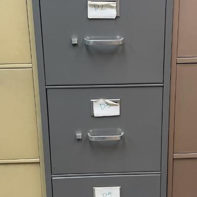 Gray Letter Size Metal File Cabinet