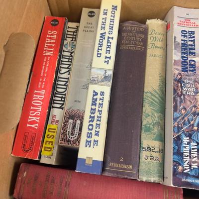 2 Bankers Boxes of BOOK; Western & History + Others