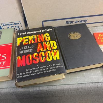2 Bankers Boxes of BOOK; Western & History + Others