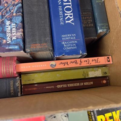 2 Bankers Boxes of BOOK; Western & History + Others